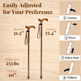 thumbnail image 4 of Bastones plegables y ligeros Merry Sticks para mujeres y hombres, ajustables y plegables para personas mayores, con ayuda para el equilibrio y la movilidad, mango ergonómico y correa de muñeca - Mader, 4 of 5