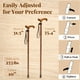 thumbnail image 4 of Bastones plegables y ligeros Merry Sticks para mujeres y hombres. Bastón ajustable y plegable para personas mayores. Ayudas para la movilidad y el equilibrio. Mango ergonómico y correa de muñeca. Pali, 4 of 5