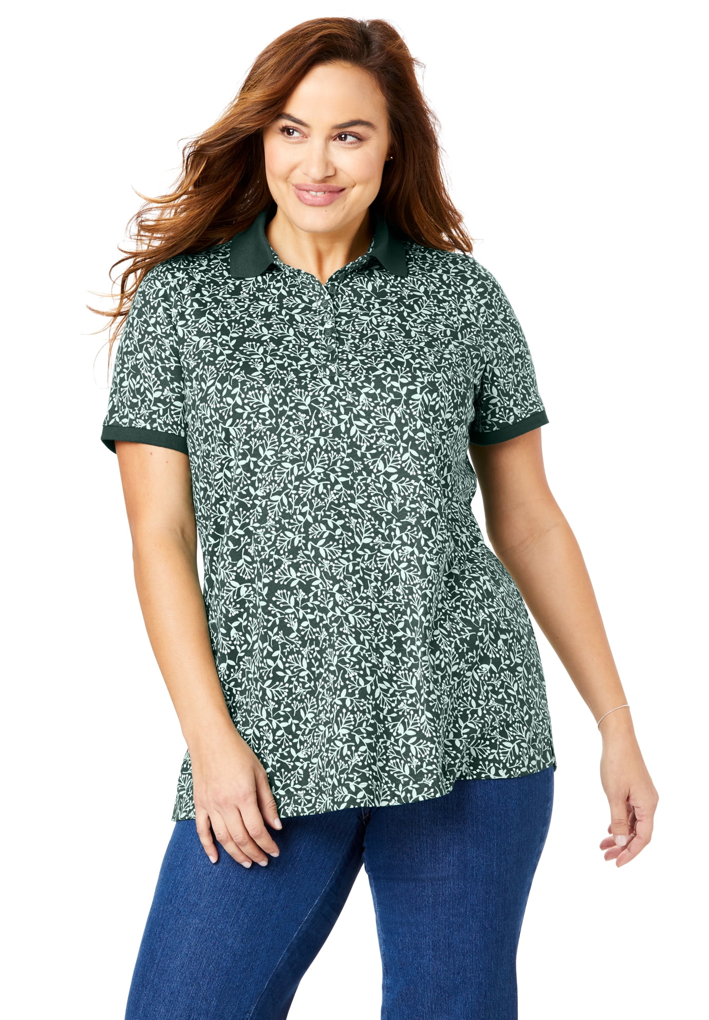 woman within polo shirts