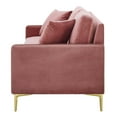 thumbnail image 3 of Sofa, Velvet, Pink, Modern Contemporary Urban Design, Living Lounge Room Hotel Lobby Hospitality, 3 of 10
