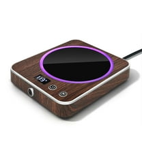 BN-LINK Coffee Mug Warmer with Light, Electric Cup Warmer for Desk with 3 Temperature Settings, Auto Shut Off, Beverage Warmer for Heating Coffee, Milk, Tea and Hot Chocolate(Wood Color)