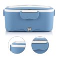 thumbnail image 4 of 1.5L Portable Car Electric Heating Lunch Box with Double Handles, Tableware Set 304 Stainless Steel PTC Heating Separate Food Containers for Traveling, 4 of 7