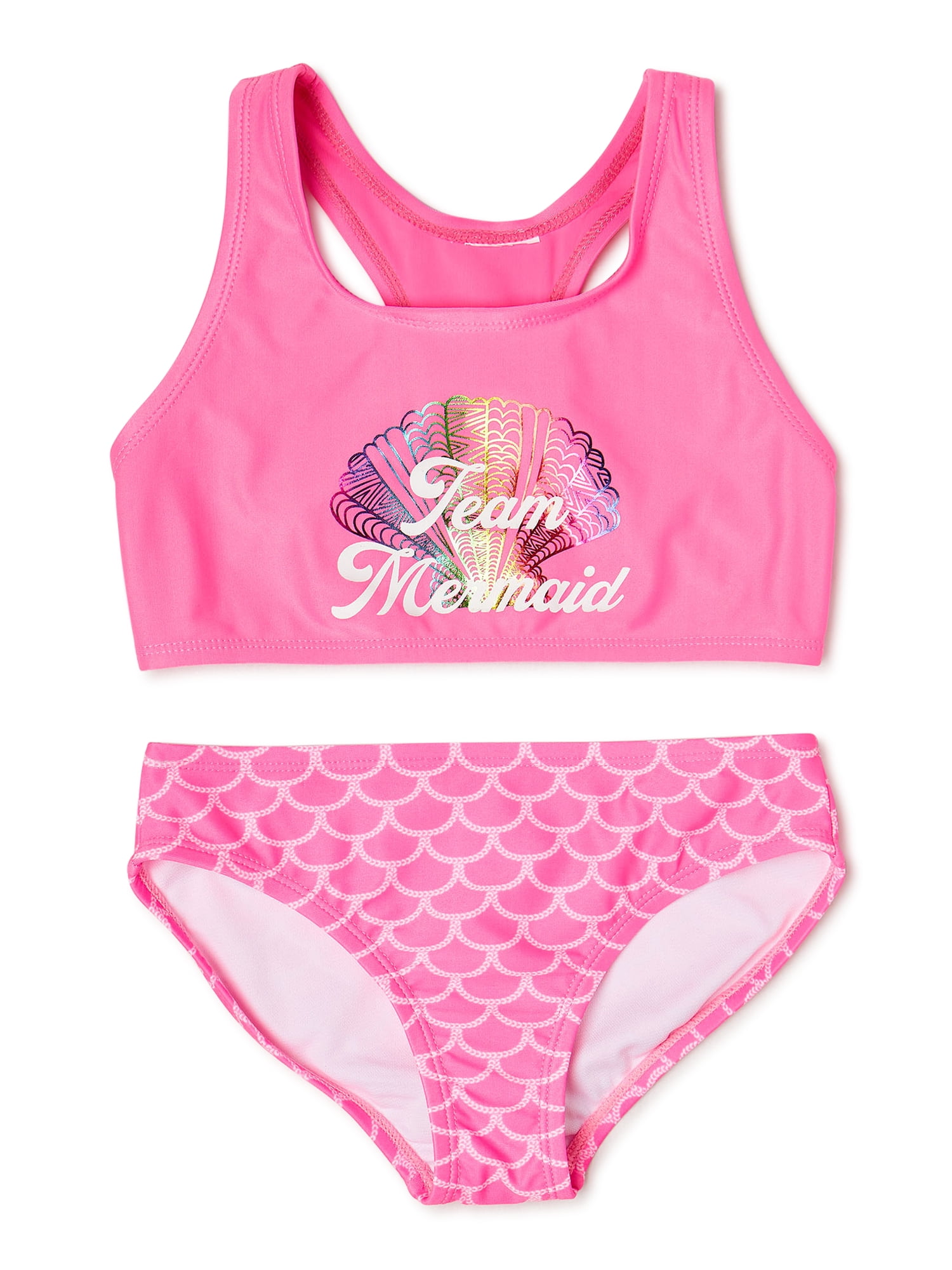 Girls 3 PCS Swimsuit Mermaid Bathing Suit for Swimming Mermaid Princess Bikini Set Bathing Suit for 3-12Y