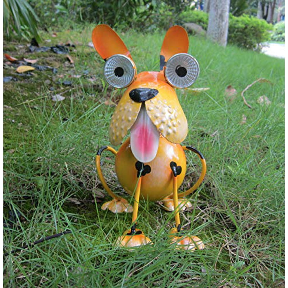 Dog Solar Lights Outdoor, Solar Animal Lights,Outdoor Funny Dog Statue