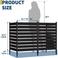 thumbnail image 3 of EuKer Decorative Fences, 49.6" Tall Outdoor Privacy Panel for Air Conditioner Units, Trash Cans, Pool Equipment, Black (2 Panels), 3 of 8