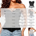 thumbnail image 6 of cocolona Mesh Corset Tops for Women Solid Color Cincher Waist Push Up Renaissance Overbust Corset, 6 of 7