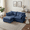 Blue, variant on Convertible Sleeper Sofa Bed 86" L Shaped Sectional Couch with Pull Out Bed & Reversible Storage Chaise, Modern Linen Fabric Sofa Couch for Living Room Apartment (Gray)