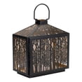 thumbnail image 3 of Melrose Forest Cut-Out Candle Lantern - 12.25" - Black and Gold, 3 of 6