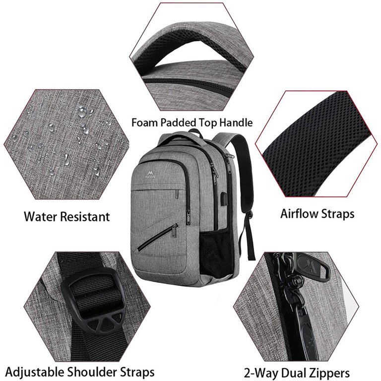backpack for 2 laptops and tablet Solo Varsity Draft Black The adjustable padded shoulder straps and top carrying handle provide multiple options for transport Commuter Backpack 20L with 19