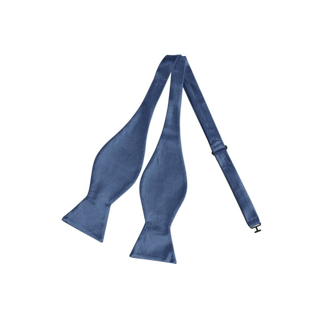 INSPIRE CHIC Corbatas de moño de color sólido para hombres, autoajustables, para fiestas de boda formales, azul profundo, talla única