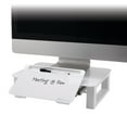 Quartet Glass Desktop Monitor Riser with DryErase Board Adjustable