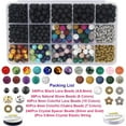thumbnail image 4 of AAOMASSR 721 Pieces Lava Beads Set Chakra Beads 8mm Natural Stone Beads and Spacers Stretch Bracelet for Diffusing Essential Oils Adult Jewelry Making Supplies, 4 of 5