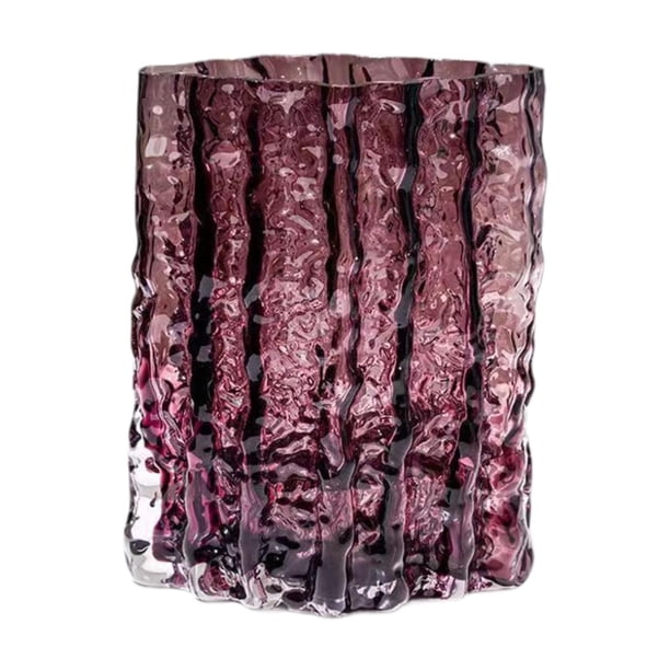Jarrón de cristal para flores, jarrón decorativo, maceta, plantas, terrario, soporte para plantas, almacenamiento Púrpura
