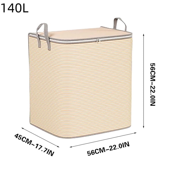 Bolsas de Almacenamiento para Ropa Bolsa de Almacenamiento de Ropa a Rayas, Caja de Clasificación de Ropa de Gran Capacidad para el Hogar, Bolsa de Almacenamiento de Alfombra de Algodón, Bolsas de Alm