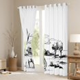 thumbnail image 3 of Horse Blackout Curtains,Western Cowboy Curtains for Living Room Bedroom,Windwill Window Curtains Drapes,Hand Drawn Illustration Style Darkening Curtains,Farmhouse Horse Window Treatments 52"X63", 3 of 5