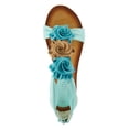 thumbnail image 3 of PATRIZIA Women's HARLEQUIN Ankle Strap T-Strap Wedge Sandals - Floral Design, Cushioned Insole, Back Zipper, 3 of 7
