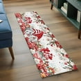 thumbnail image 5 of Red Floral Valentine's Day Kitchen Runner Rug 2x6 Washable Runners for Hallway Non Slip Gnomes Botanical Gifts Farmhouse Large Area Rug Indoor Floor Carpet for Bathroom Laundry Entryway Bedroom, 5 of 8