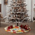 thumbnail image 4 of Fotbe Fall Maple Leaves Pattern Christmas Tree Skirt, Tree Skirts Plush Christmas Decorations, Christmas Tree Skirts Xmas Decorations Holiday Party Decor-30", 4 of 6