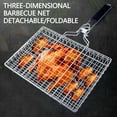 thumbnail image 3 of Stainless Steel Grill Basket,Square Grill Basket,Grill with Portable Removable Handle,Camping Accessories,BBQ Grilling Basket for Fish,Chicken,Meat,Steak,Vegetable,Kabob, 3 of 6