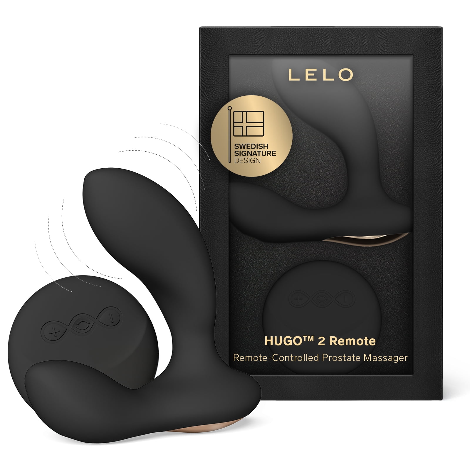 LELO HUGO 2 Prostate Massager App Connected Silicone Anal Vibrator for Men,  Black - Walmart.com