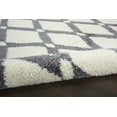 thumbnail image 2 of Nourison Diamond Trellis Shag DMT01 Ivory/Slate Indoor Area Rug - 5'3 x 7'10, 2 of 7
