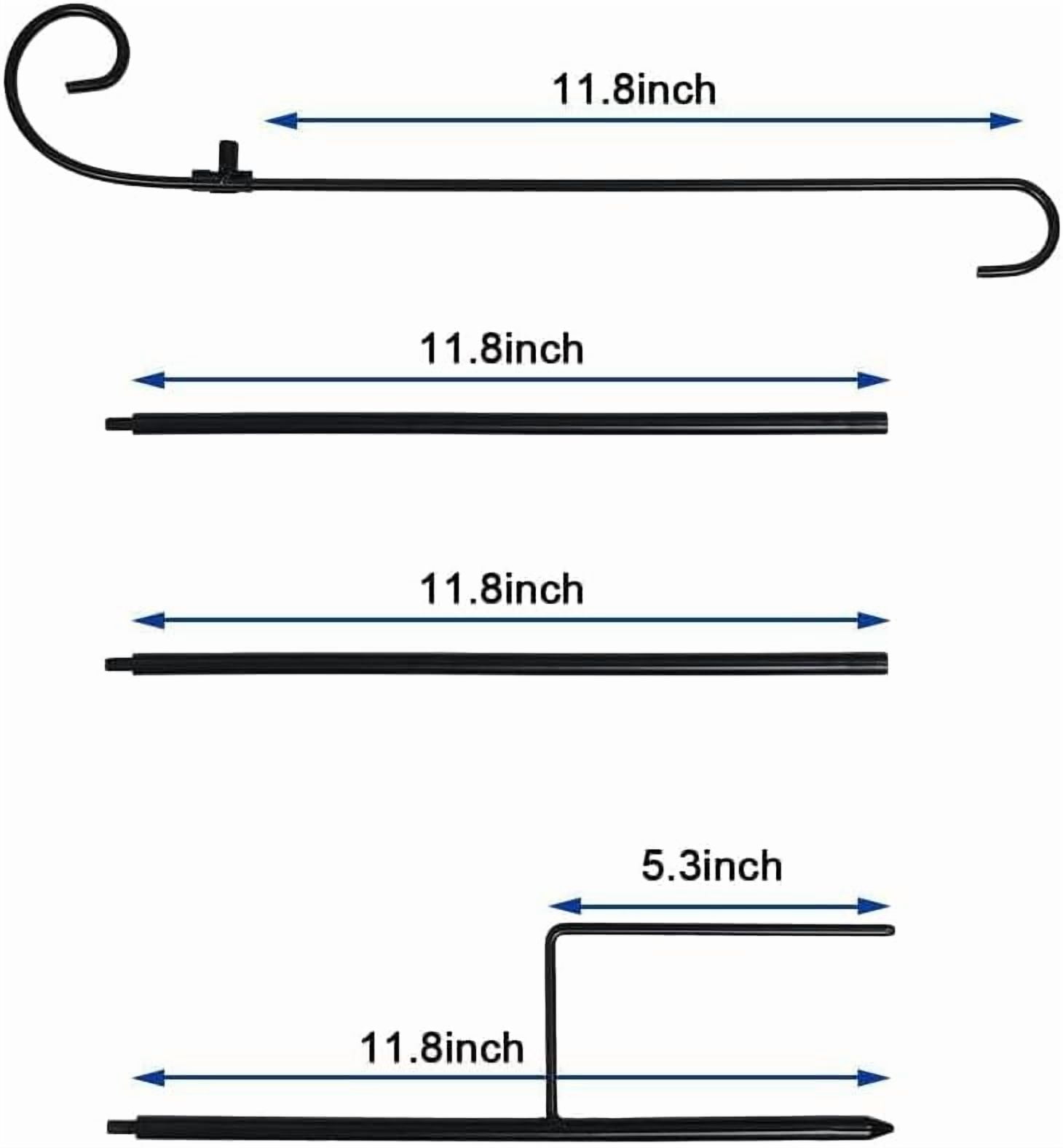 Heavy-Duty Iron Garden Flag Holder Stand with Weather-Resistant Paint | Includes 6 Interchangeable Decorations Suitable for Different Seasons | Outdoor for Patio, Yard, Lawn