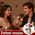thumbnail image 6 of Valentine's Day Decorative Felt Mouse Figurine for Romantic Holiday and Gifting, 6 of 9