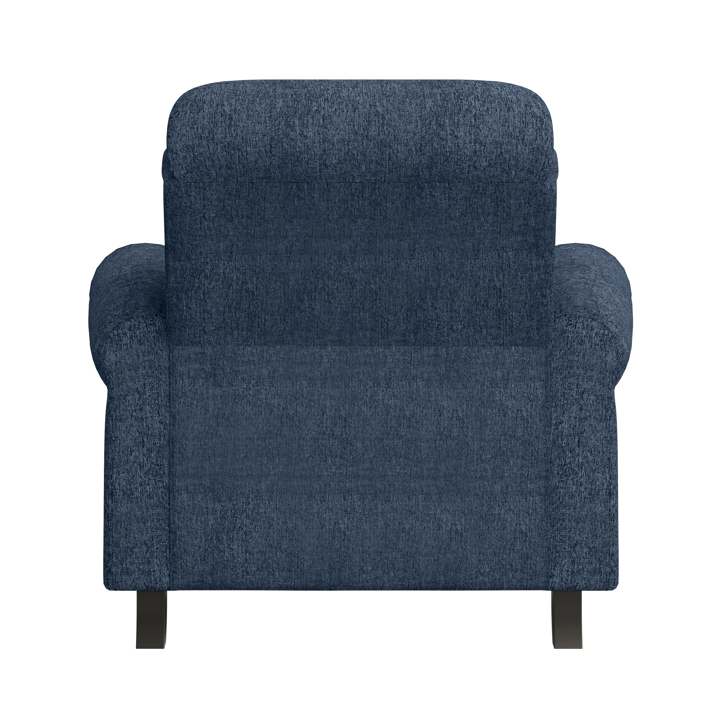 Homesvale Cari Push Back Recliner Chair with Nailhead Trim, Denim Blue Polyester Fabric, Living Room Recliner