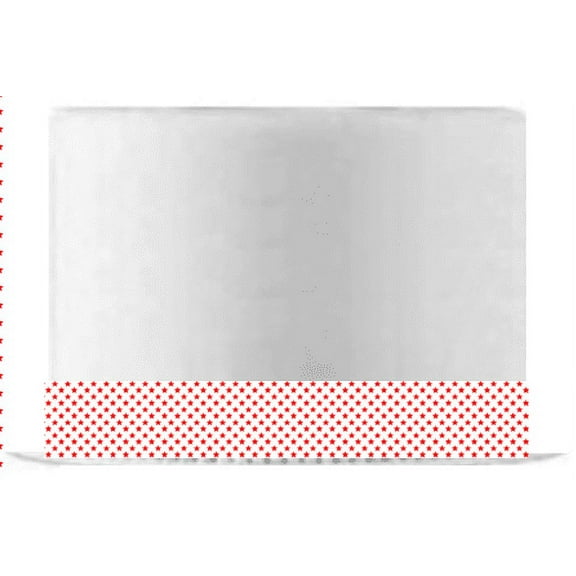 White and Red Stars Edible Cake Decoration Ribbon -6 Slim Strips