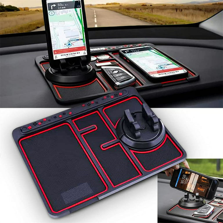 Non-slip Phone Pad For Car, 4 In1 Multifunction 360 Degrees Rotating Car  Phone Holder Non-slip Pad, With Temporary Parking Card Number Plate And  Aromatherapy Box