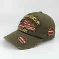 thumbnail image 4 of Helii 250th Anniversary Hat for Men Women, Distressed Dad Hat Washed Cotton Baseball Cap, Unstructured Patriotic American Flag Cap with Metal Buckle, Breathable Summer Hat Green,One Size, 4 of 4
