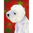 thumbnail image 1 of Caroline's Treasures Red and Green Snowflakes Holiday Christmas 2-Sided Garden Flag, 1 of 7