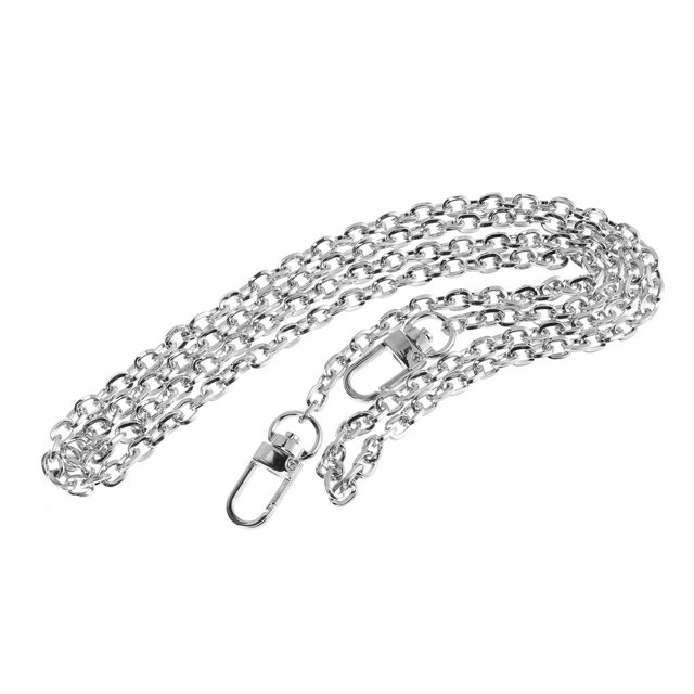 SHISUYAN Silver Plating Metal Bag Chain with Buckles Versatile Replacement Strap for Handbags and Shoulder Bags Fits Medium Size
