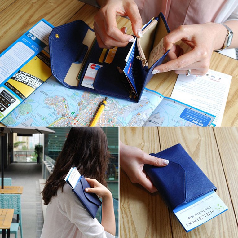 Leather Envelope Wallet - Map