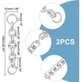 thumbnail image 3 of 2Pcs 16cm Alloy Bag Chain Black Bag Extender Chains Purse Chain Metal Shoulder Bag Strap Extender with Spring Gate Rings for Bag Straps Replacement Accessories, 3 of 9