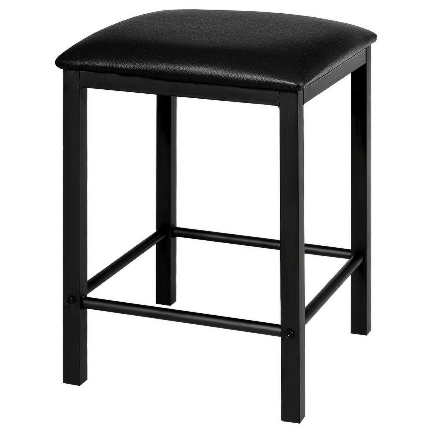 Finihen Dining Set, Dining Table Set, 3 Piece Counter Height Dining Set Faux Marble Table, for Home, Restaurant, Faux Marble, Black Finihen Dining Set, Dining Table Set, 3 Piece Counter Height Dining Set Faux Marble Table, for Home, Restaurant, Faux Marble, Black