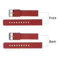 thumbnail image 4 of Uxcell Silicone Watch Band 20mm Soft Rubber Watch Strap with Stainless Steel Buckle for Men Women, Dark Red, 4 of 7