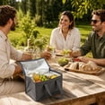 thumbnail image 3 of Insulated Cooler Bag - Portable Thermal Lunch Bag for Food Travel Picnic and Grocery Gray, 3 of 4