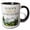 Black/White, variant on 3drose, Happy Thirtieth Anniversary Forest Scene, 11oz Magic Transforming Mug