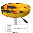 thumbnail image 4 of Daiia Flower Bush Sunflower Stool Covers Round,Round Bar Stool Covers Waterproof Bar Chair Covers Washable Stool Cushion Slipcover for 12-14 Inch Chair-12 inch, 4 of 7
