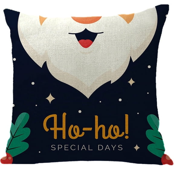 Yidarton Printing Pattern Christmas Pillowcase Linen Cushion Cover Red Plaid Car Sofa Pillow Case