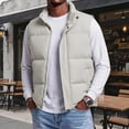 thumbnail image 2 of Men’s Puffer Vest Stand Collar Sleeveless Padded Zip Up Jacket Lightweight Warm Vest with Pockets, 2 of 9