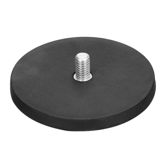 3.5" Dia Rubber Coated Magnets, 88LBS Magnet Base with 3/8"-16UNC Male Threaded Studs and Nut