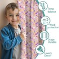 thumbnail image 3 of Blackout Kids Curtains,Pink Cartoon Unicorn Dessert Pattern Childrens Insulated Curtains Set Of 2,Bedroom Essentials,Toddler Room Decor 42"x54", 3 of 5