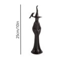 thumbnail image 3 of QLUEWX Halloween Sculpted Black Witch Statue, Resin Gothic Witch Figurine with Crow, 10 Inch Vintage Black Witch Sculpture Decor for Tabletop Mantel Shelf Home Holiday Party Decoration, 3 of 8
