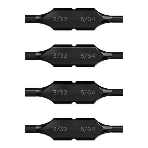 Galvanox Hex 3/32" - 5/64" Double Sided Screwdriver Replacement Bits for Leatherman Multi-tools (4 Pack)