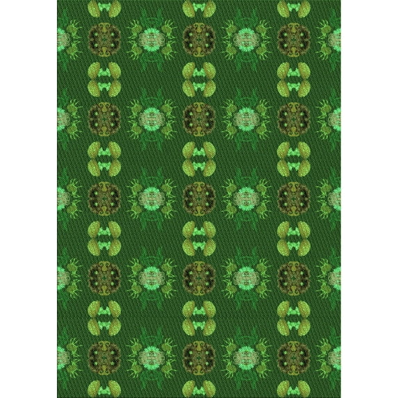Ahgly Company Machine Washable Indoor Rectangle Transitional Deep Emerald Green Area Rugs, 8' x 12'
