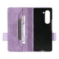 thumbnail image 5 of Allytechgroup RFID Blocking Credit Card Slot Shockproof PU Leather Flip Bumper Protective Back Cover Wallet Cell Phone Case for Samsung Galaxy Z Fold 6, Purple, 5 of 6