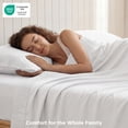 thumbnail image 5 of U by Bedsure Full Sheets Set, 4 Pieces Deep Pockets Cooling Soft Polyester Microfiber Bed Sheets Set, Bright White, 5 of 10