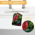thumbnail image 3 of Square PU Leather Luggage Tags - 2 Pack with Privacy Cover and Stainless Steel Ring - Suitable for Travel, Backpack, Handbag - Suitcase Tags, Travel Tag Tropical Leaves, 3 of 7